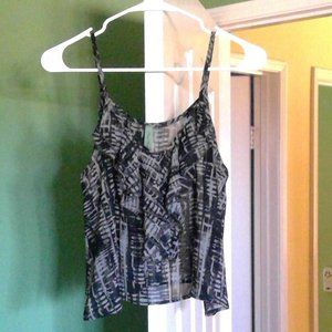 Sheer Top With Ruffle